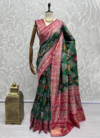 Silk Multi Colour Trendy Saree