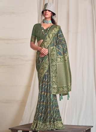 Silk Saree in Green