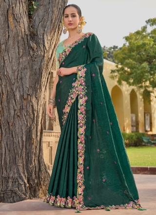 Snazzy Embroidered Trendy Saree