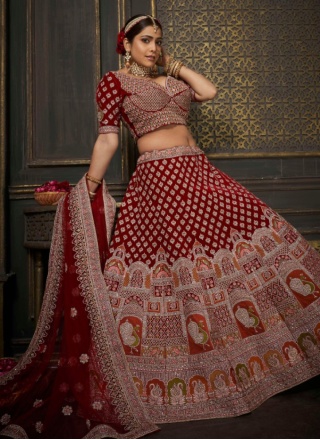 Soft Net Bridal Designer Lehenga Choli