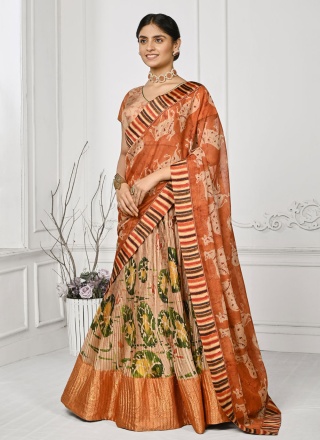 Sonorous Silk Multi Colour Print Lehenga Choli