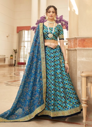 Strange Blue Sequins Trendy Lehenga Choli