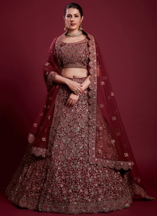 Stunning Georgette Wedding A Line Lehenga Choli