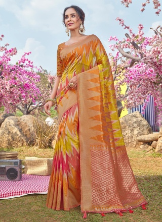 Stupendous Multi Colour Party Trendy Saree