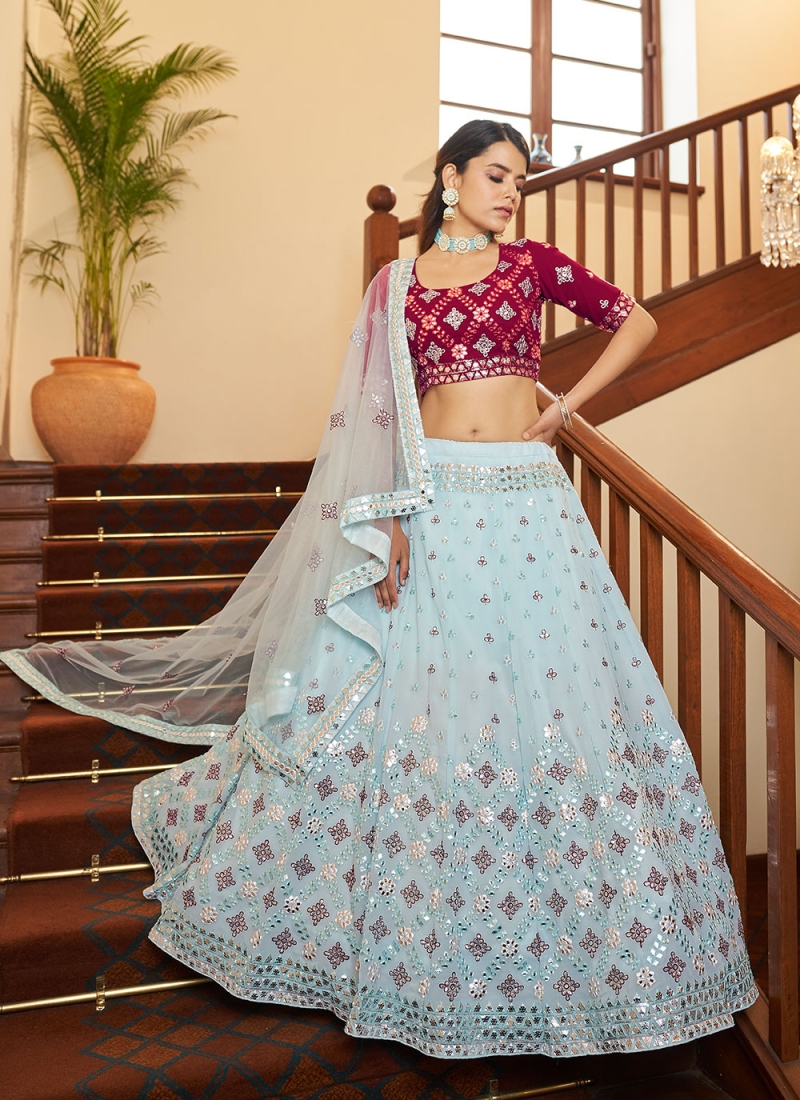 Subtle Blue Lehenga Choli