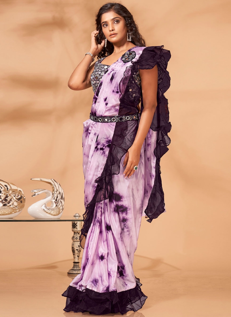 Sumptuous Georgette Satin Printed Saree