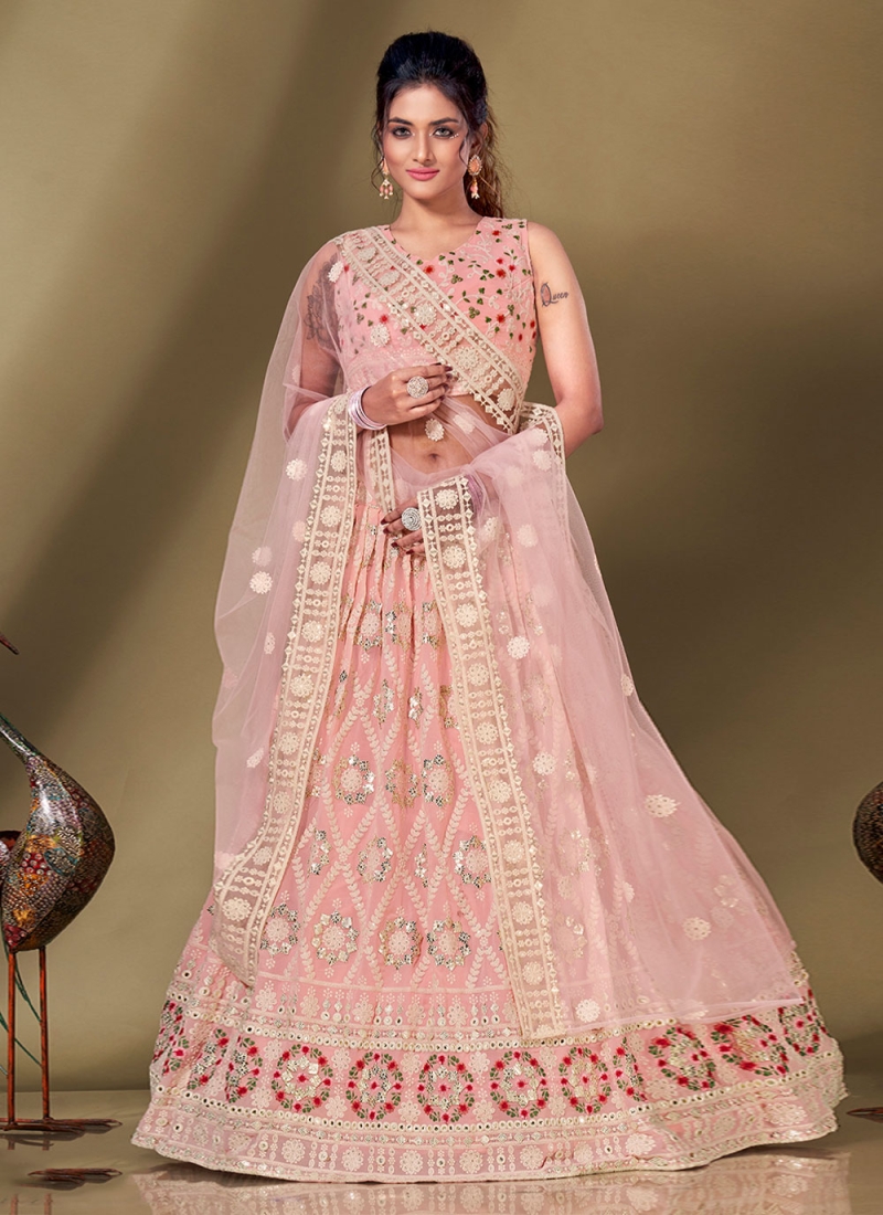 Superlative Pink Wedding Lehenga Choli