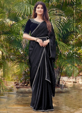 Surpassing Stone Black Trendy Saree