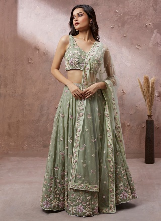 Swanky Sequins Georgette A Line Lehenga Choli