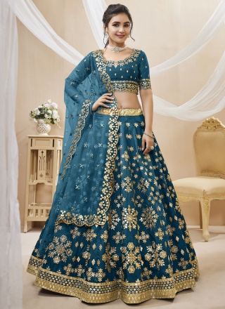 Teal Wedding Designer Lehenga Choli