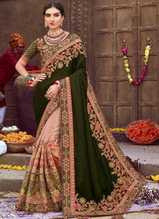 Thrilling Border Fancy Fabric Designer Saree