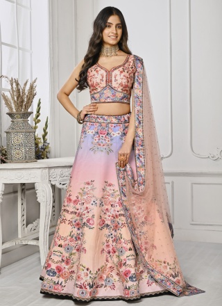 Topnotch Swarovski Satin Silk Mustard Designer Lehenga Choli