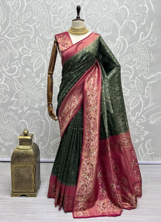 Unique Kanjivaram Silk Zari Designer Saree
