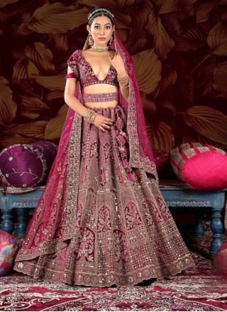 Velvet Designer Lehenga Choli