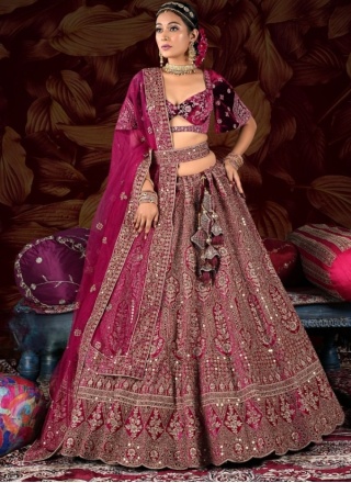 Velvet Designer Lehenga Choli