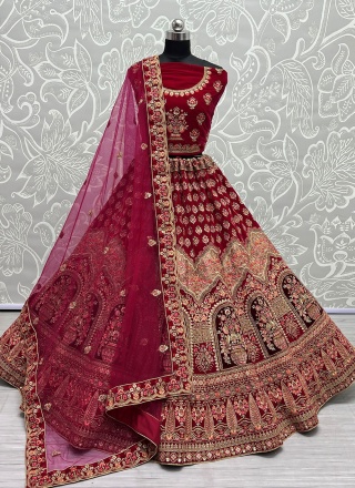 Velvet Rani A Line Lehenga Choli