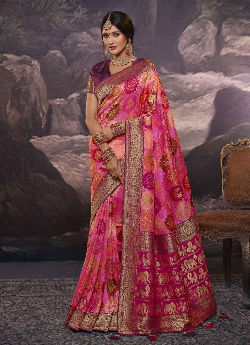Viscose Multi Colour Weaving Saree