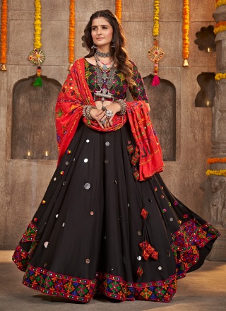 Vivid Embroidered Viscose A Line Lehenga Choli