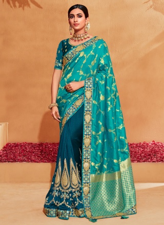 Vivid Multi Colour Weaving Contemporary Saree