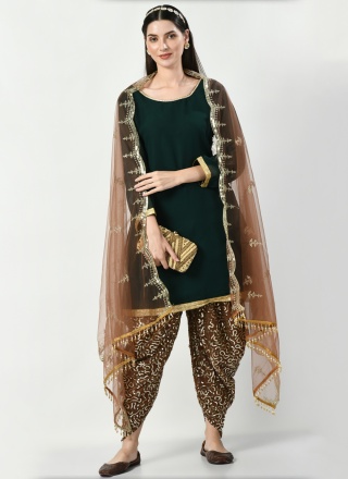 Whimsical Faux Georgette Readymade Salwar Suit