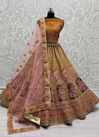 Whimsical Long Choli Lehenga For Engagement