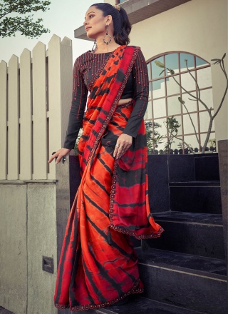 Whimsical Printed Contemporary Style Saree