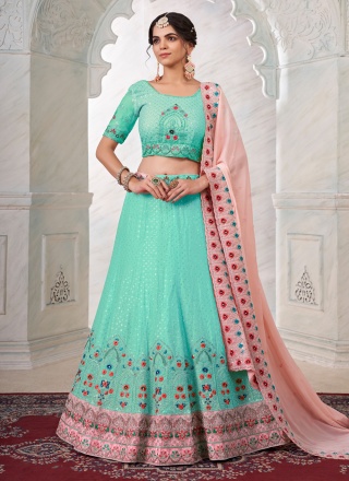 Winsome Thread Work Georgette Designer Lehenga Choli