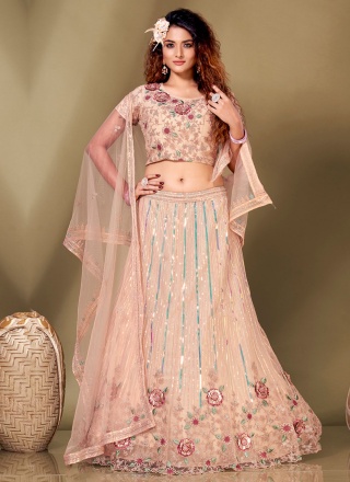 Wonderous Embroidered Sangeet Readymade Lehenga Choli